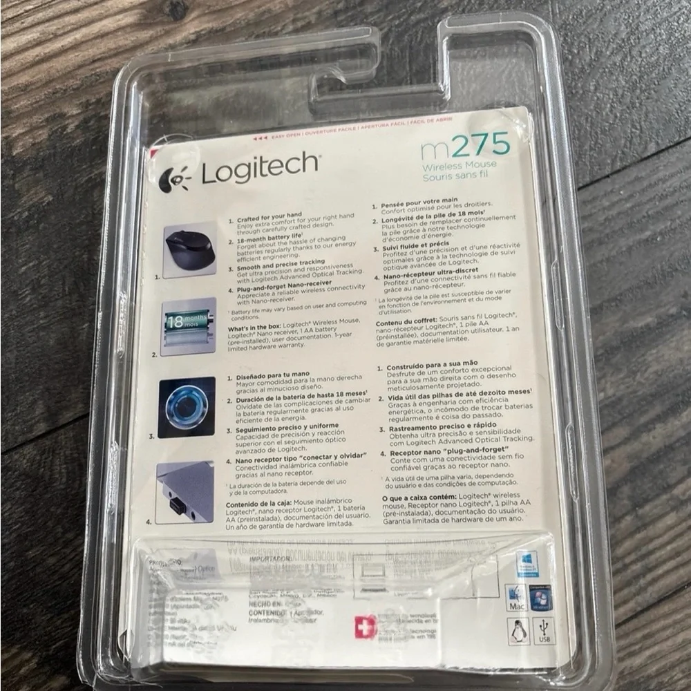 Logitech Wireless Mouse - Black and Gray